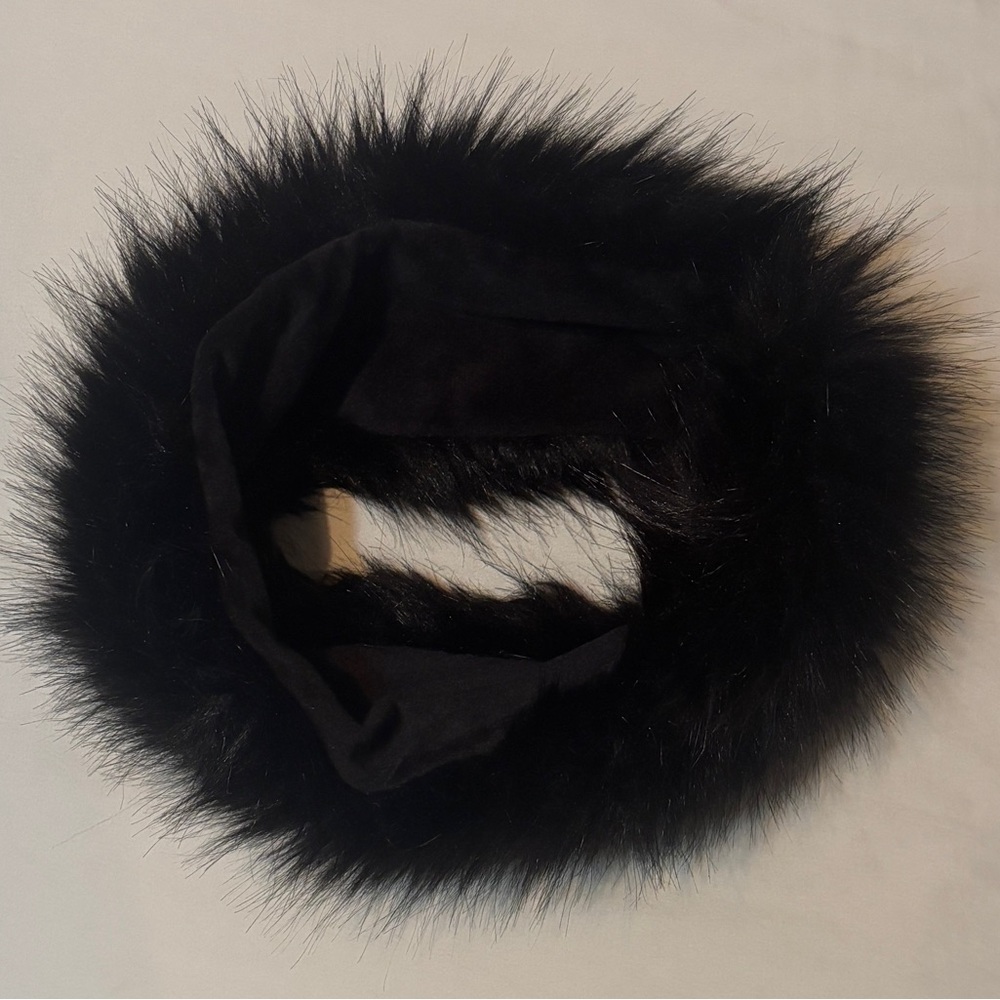 Elegant Black Fur Headband